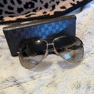 Gucci Gold Tone/ Grey Gradient GG 4225/S Aviator Sunglasses